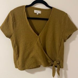 Madewell Texture & Thread Wrap Top